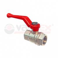 Кран шаровой латунный PREMIUM для ВОДЫ 1/2" ВР/ВР рычаг, НИКЕЛИР-Й VALFEX 11Б27фт1М (56/14)